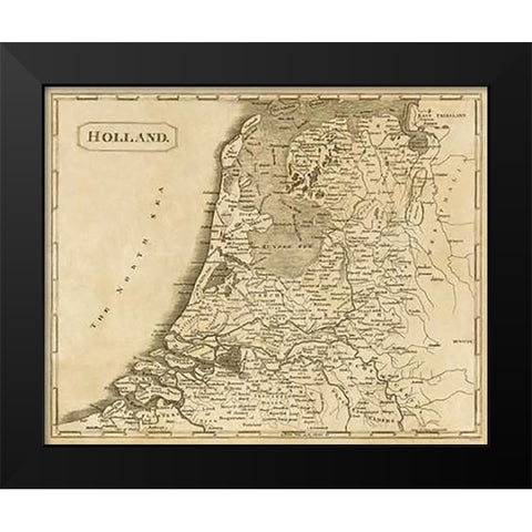 Holland, 1812 Black Modern Wood Framed Art Print by Arrowsmith, Aaron