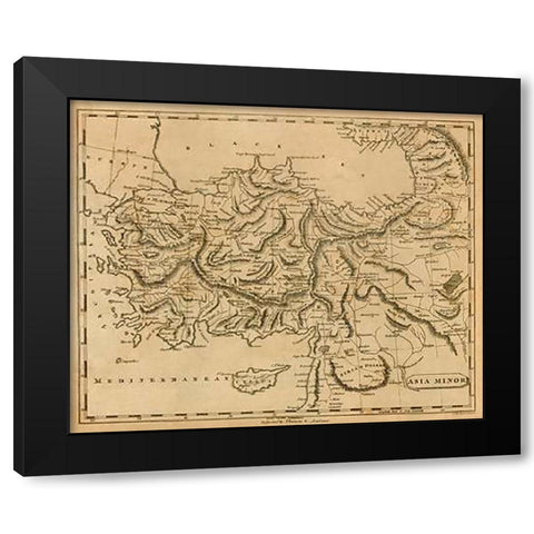 Asia Minor, 1812 Black Modern Wood Framed Art Print with Double Matting by Arrowsmith, Aaron