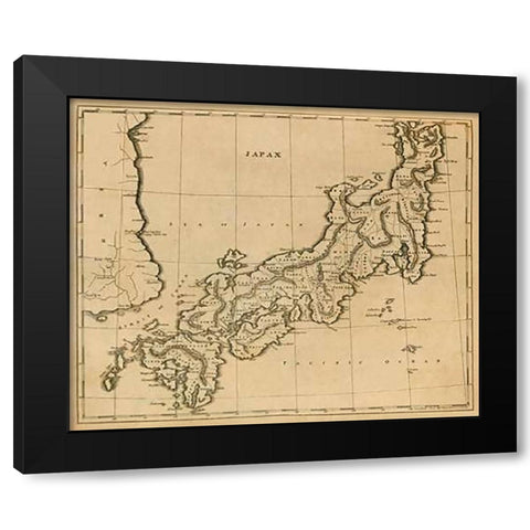 Japan, 1812 Black Modern Wood Framed Art Print with Double Matting by Arrowsmith, Aaron