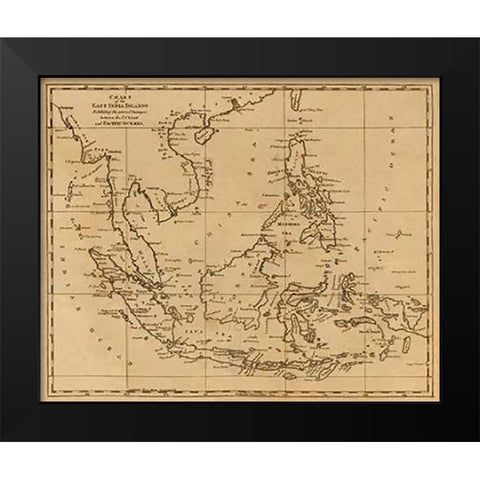 East India Islands, 1812 Black Modern Wood Framed Art Print by Arrowsmith, Aaron