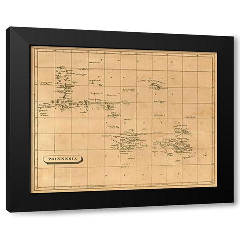 Polynesia, 1812 Black Modern Wood Framed Art Print by Arrowsmith, Aaron