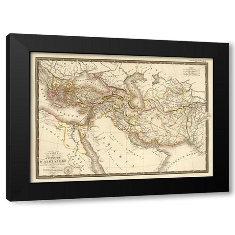 LEmpire dAlexandre, 1822 Black Modern Wood Framed Art Print by Brue, Adrien Hubert