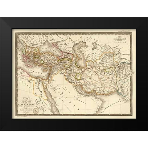 LEmpire dAlexandre, 1822 Black Modern Wood Framed Art Print by Brue, Adrien Hubert