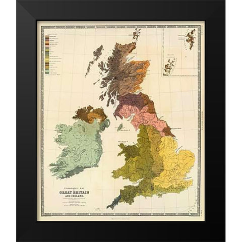 Ethnographic, Great Britain, Ireland, 1856 Black Modern Wood Framed Art Print by Kombst, Gustaf
