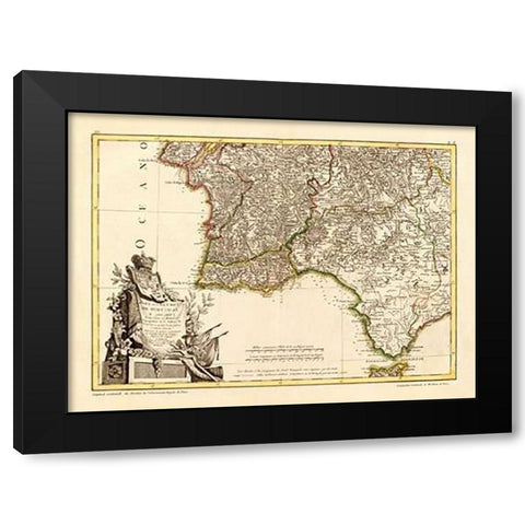 Portugal, Algarve meridionale, 1780 Black Modern Wood Framed Art Print with Double Matting by Zannoni, Giovanni Antonio Bartolomeo Rizzi