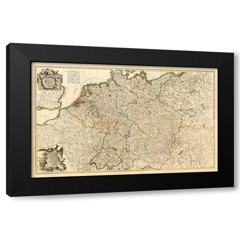 ComVintageite: LAlemagne, 1780 Black Modern Wood Framed Art Print with Double Matting by Zannoni, Giovanni Antonio Bartolomeo Rizzi