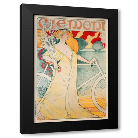 Clement Black Modern Wood Framed Art Print with Double Matting by Unknown