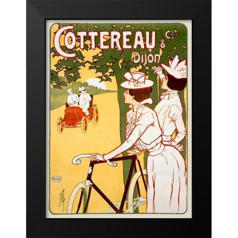 Cottereau Black Modern Wood Framed Art Print by Misti