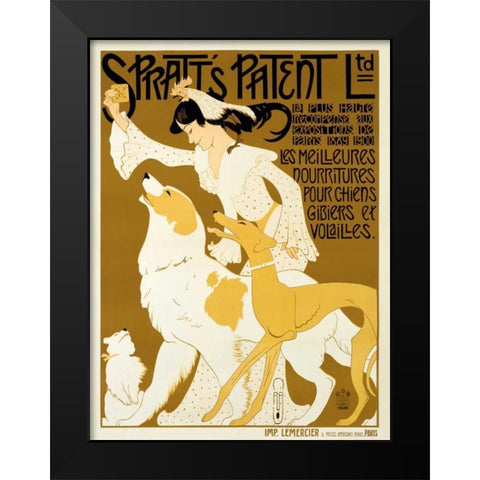 Spratts Patent Ltd Black Modern Wood Framed Art Print by Roubille, Auguste