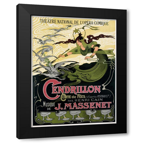 Cendrillon/J. Massenet Black Modern Wood Framed Art Print with Double Matting by Bertrand, Emile