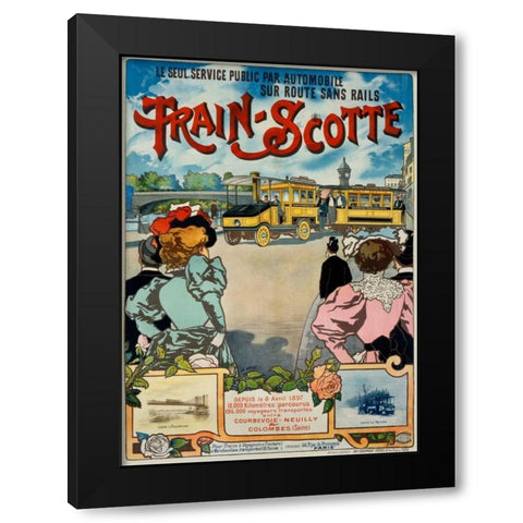 Train-Scotte Black Modern Wood Framed Art Print by Gray, H.