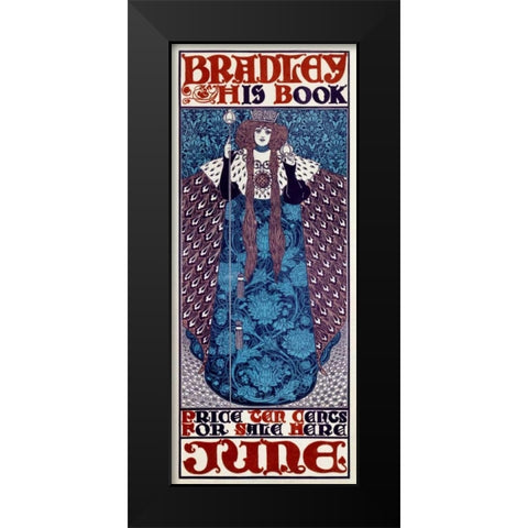 Bradley/His Book/June Black Modern Wood Framed Art Print by Bradley, William H.