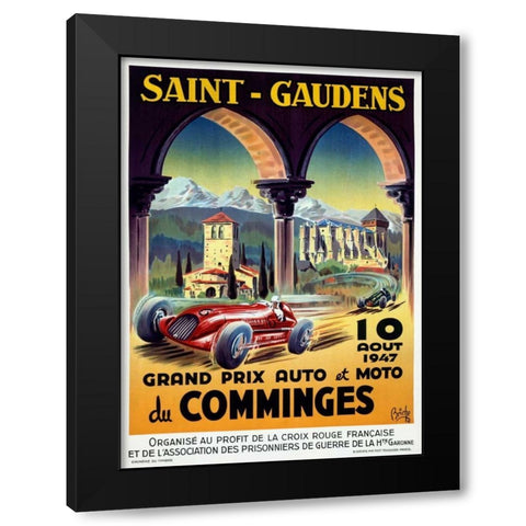 Saint-Gaudens/Grend Prix du Comminges Black Modern Wood Framed Art Print by Briche