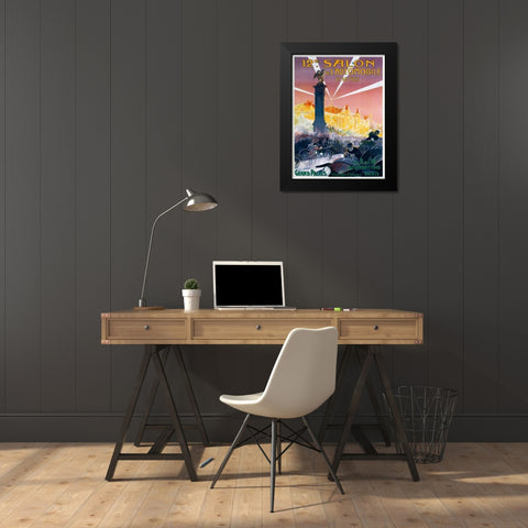 12e Salon de lâ€™Automobile Black Modern Wood Framed Art Print by De Fonseca, Gaston Simoes