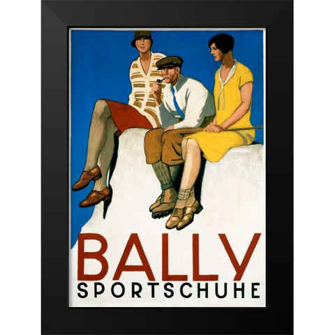 Bally Sportschuhe Black Modern Wood Framed Art Print by Cardinaux, Emil
