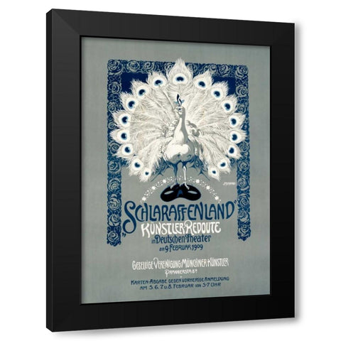Schlaraffenland Black Modern Wood Framed Art Print by Frank, Joseph