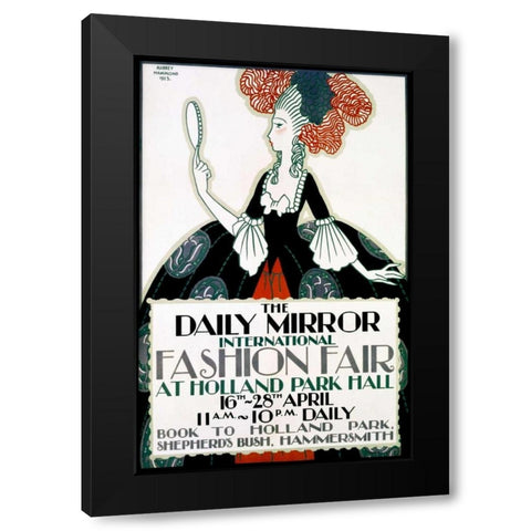 The Daily Mirror/Fashion Fair Black Modern Wood Framed Art Print by Hammond, Aubrey