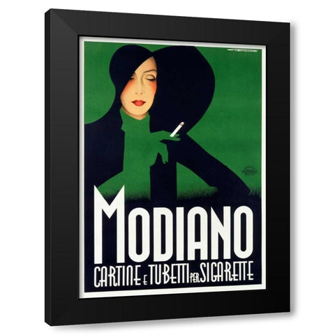 Modiano Black Modern Wood Framed Art Print with Double Matting by Lenhart, Franz