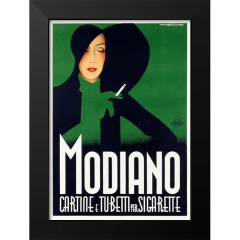 Modiano Black Modern Wood Framed Art Print by Lenhart, Franz