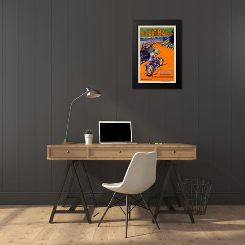 Moto â€œUltimaâ€ Black Modern Wood Framed Art Print by Unknown