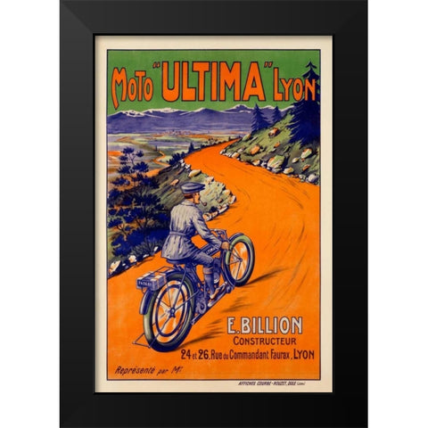 Moto â€œUltimaâ€ Black Modern Wood Framed Art Print by Unknown