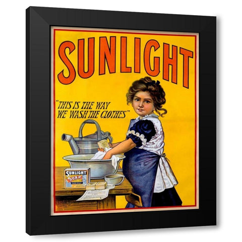 Sunlight Soap Black Modern Wood Framed Art Print with Double Matting by Unknown