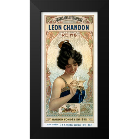 Leon Chandon Black Modern Wood Framed Art Print by Unknown