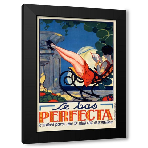 Le Bas Perfecta Black Modern Wood Framed Art Print with Double Matting by Unknown