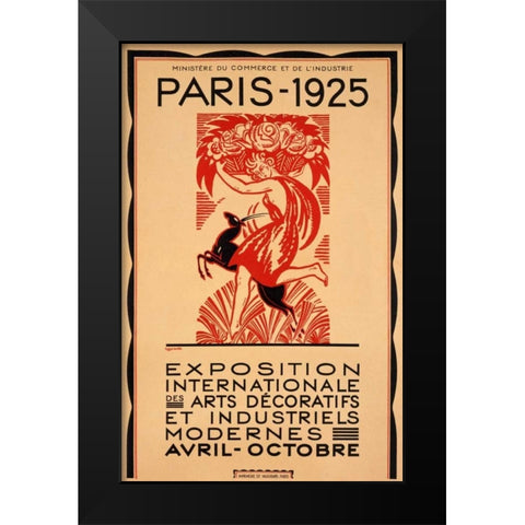 Paris-1925 Black Modern Wood Framed Art Print by Bonfils, Robert