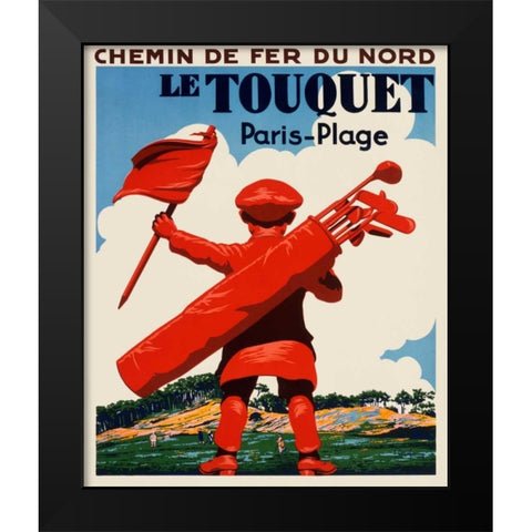 Le Touquet Paris-Plage Black Modern Wood Framed Art Print by Courchinoux, Edouard
