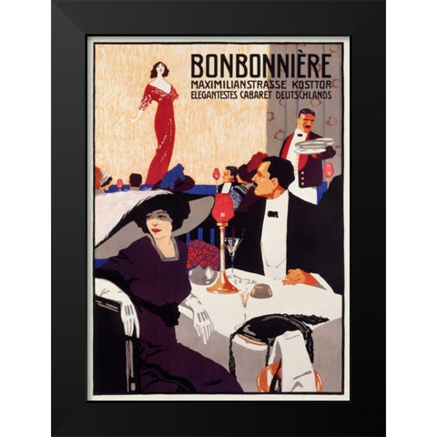 Bonbonnerie Black Modern Wood Framed Art Print by Ehrenberger, Ludwig L.