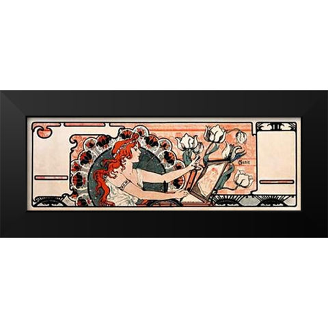 La Lithographie Black Modern Wood Framed Art Print by Marie, Gustave