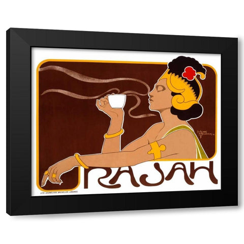 Rajah Black Modern Wood Framed Art Print by Meunier, Henri