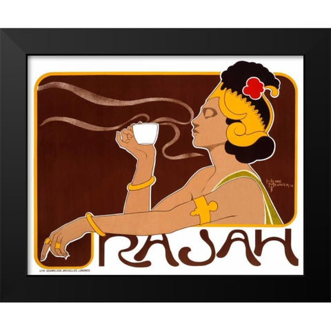 Rajah Black Modern Wood Framed Art Print by Meunier, Henri