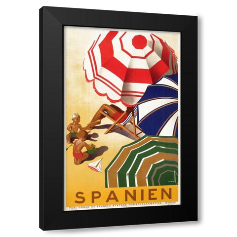 Spanien Black Modern Wood Framed Art Print by Morell, Jose