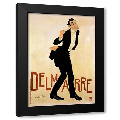 Delmarre Black Modern Wood Framed Art Print with Double Matting by Barrere, Adrien