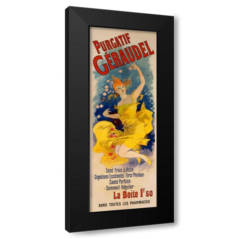 Purgatif Geraudel Black Modern Wood Framed Art Print by Cheret, Jules