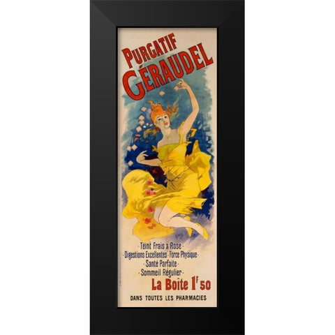 Purgatif Geraudel Black Modern Wood Framed Art Print by Cheret, Jules