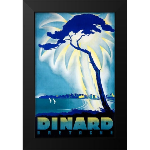 Dinard/Bretagne Black Modern Wood Framed Art Print by Rollier, Eugene
