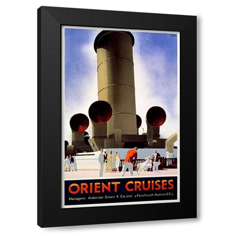 Orient Cruises Black Modern Wood Framed Art Print by Johnson, Andrew