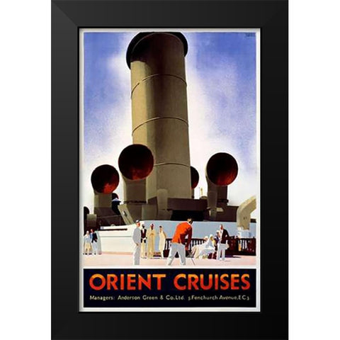 Orient Cruises Black Modern Wood Framed Art Print by Johnson, Andrew