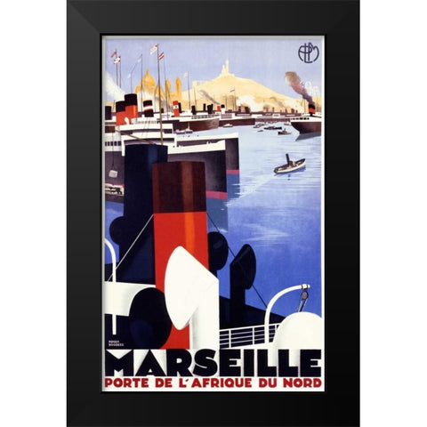 Marseille/Porte de lAfrique Black Modern Wood Framed Art Print by Broders, Roger