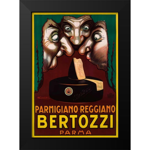 Bertozzi Black Modern Wood Framed Art Print by Mauzan, Luciano Archille