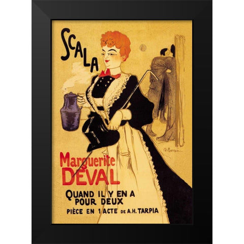 Scala Marguerite Deval Black Modern Wood Framed Art Print by Barrere, Adrien