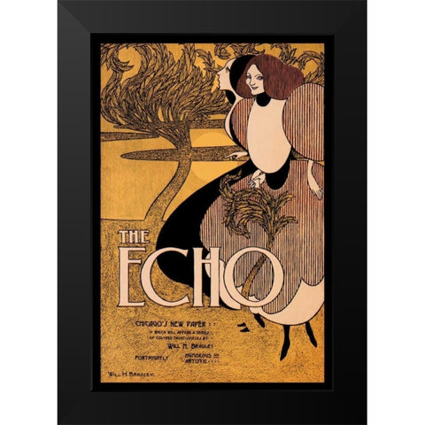 The Echo, 1895 Black Modern Wood Framed Art Print by Bradley, William H.