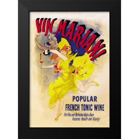 Vin Mariani, 1894 Black Modern Wood Framed Art Print by Cheret, Jules
