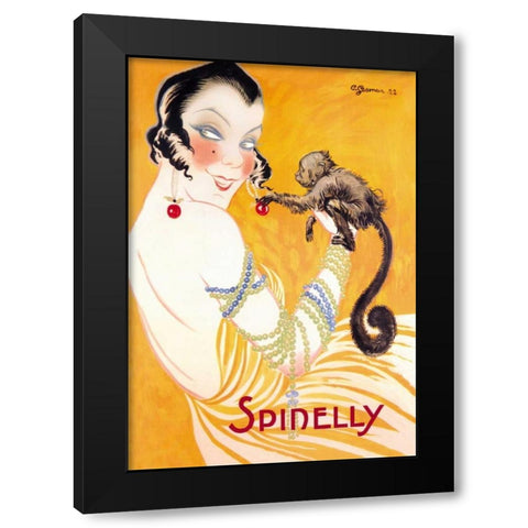 Spinelly, 1922 Black Modern Wood Framed Art Print by Gesmar, Charles