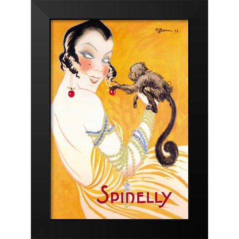 Spinelly, 1922 Black Modern Wood Framed Art Print by Gesmar, Charles