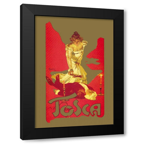 Tosca, 1899 Black Modern Wood Framed Art Print by Hohenstein, Adolfo