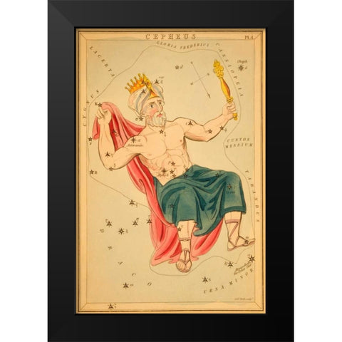 Cepheus, 1825 Black Modern Wood Framed Art Print by Aspin, Jehoshaphat